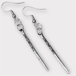 HAND CRAFTED EARRINGS Dangle Drop 
Bohemian Sterling Silver Long Spike